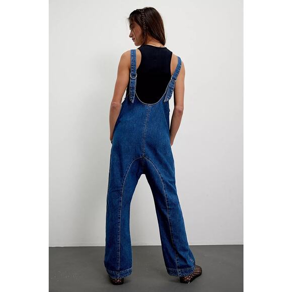 Free People High Roller denim jumpsuit size XS - Picture 3 of 6